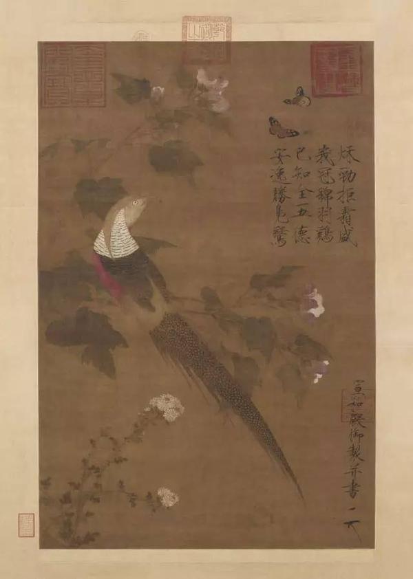 宋 赵佶 芙蓉锦鸡图 81.5×53.6cm 绢本