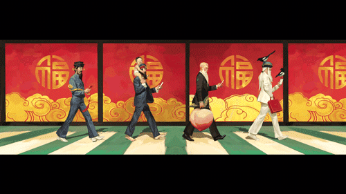 爱因斯坦和财神爷合照了,天使和锦鲤同框了,操刀gucci