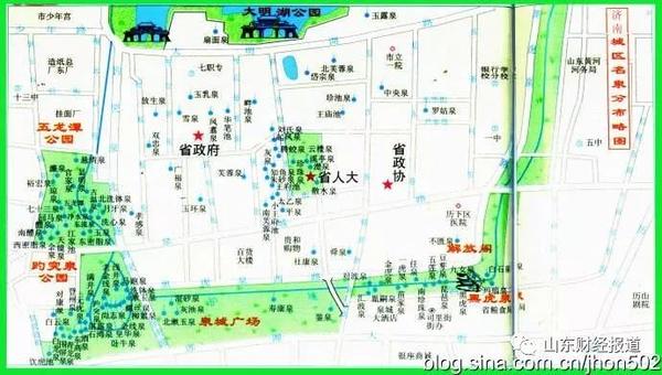 济南城区泉水分布图(资料图)
