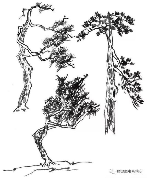 国画基础:常见树的画法