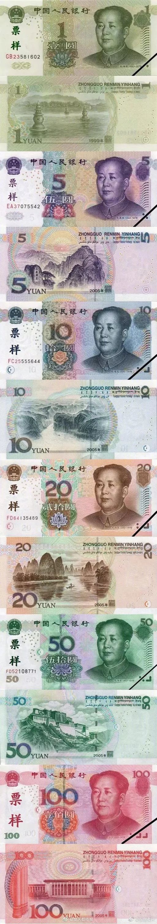 先睹为快!新版第五套人民币来了!5元纸币和泰山"五岳独尊"图案没了!