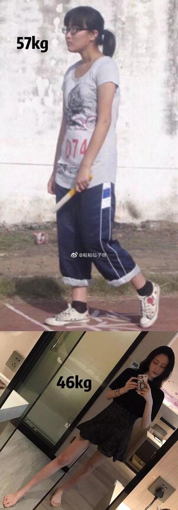 太刺激!减肥瘦下来的女生对比照!