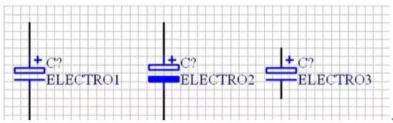 (a)电解电容的常用原理图符号