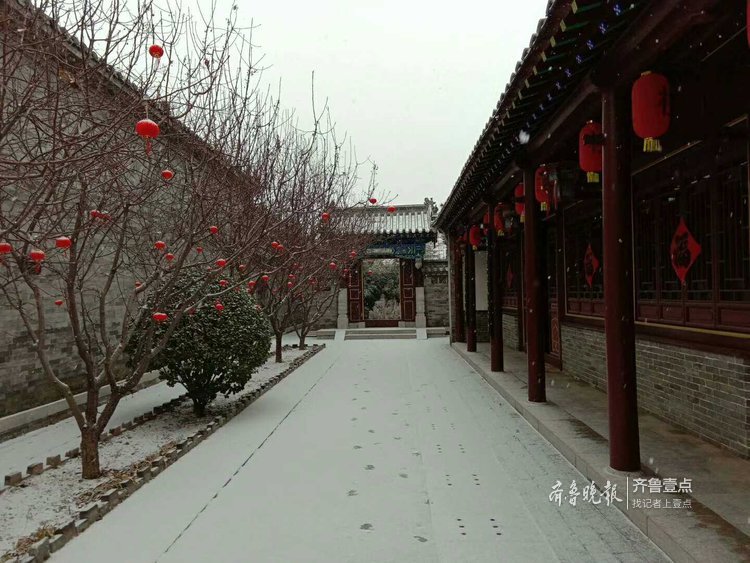 雪中的滨州杜受田故居，静极了