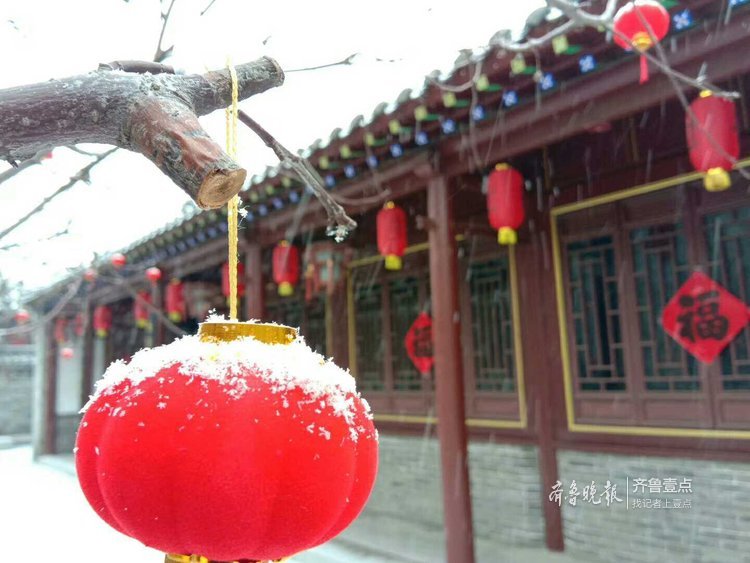 雪中的滨州杜受田故居，静极了