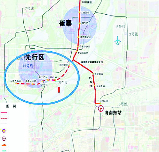 济南首条跨黄有轨电车本月开工，将“飞跃”5处生态保护区