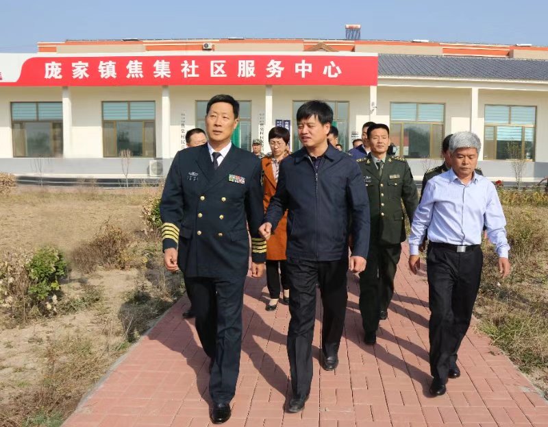 县人武部党委第一书记李守江,博兴县委常委,副县长崔洪凤,博兴县委