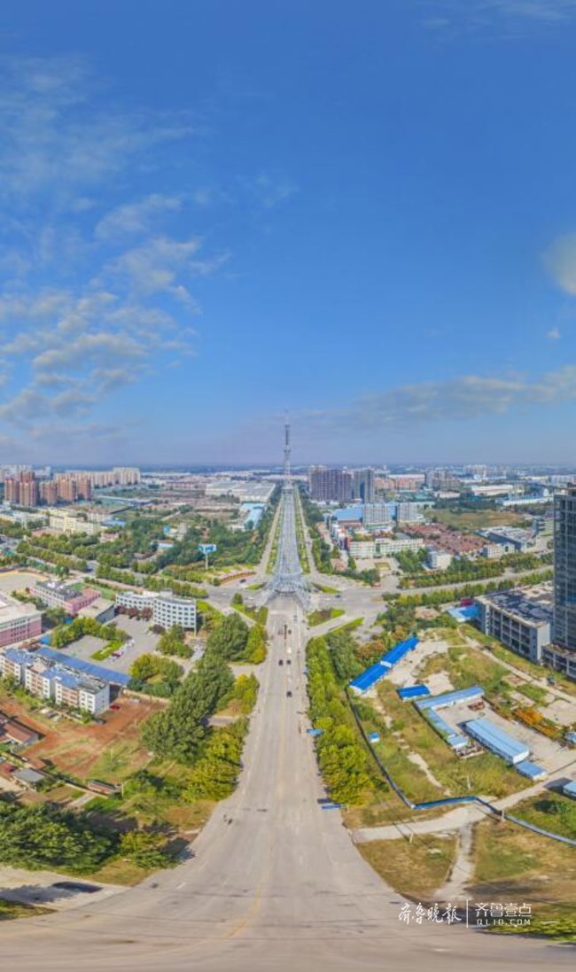 VR鸟瞰德州之禹城--2017,从空中看绿水青山的