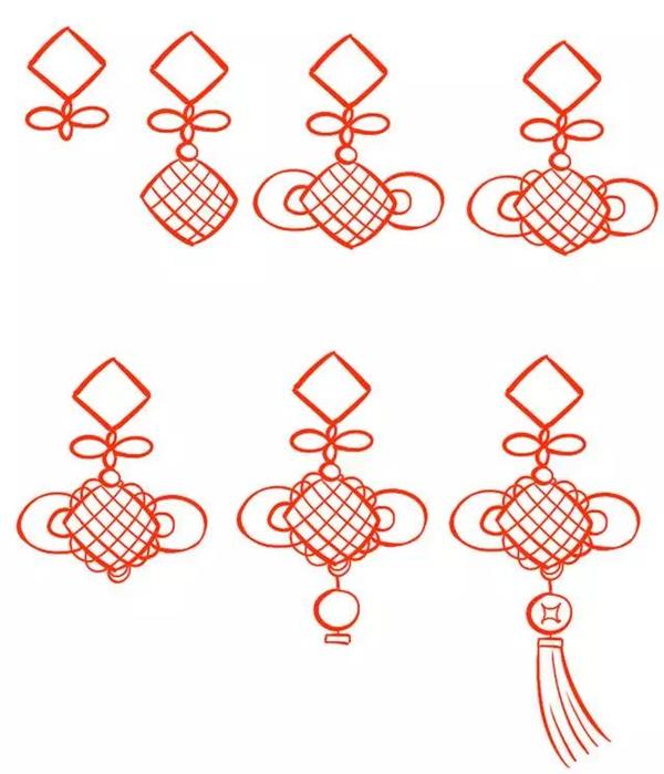 2021新年简笔画，用灯笼、鞭炮、红包一起迎接春节吧