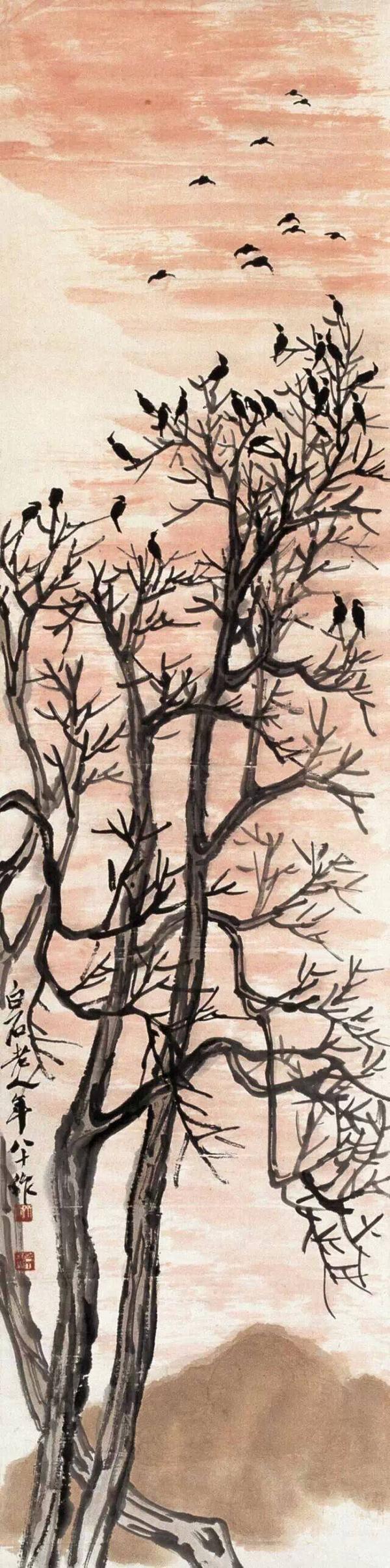 白石老人的山水画,每一笔似乎都含着家乡的泥土气息