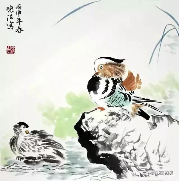 鸳鸯写意画法示范步骤