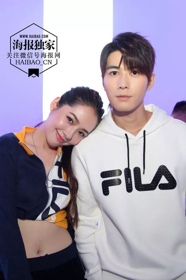 郭碧婷,陈学冬现身2019春夏米兰时装周fila秀场