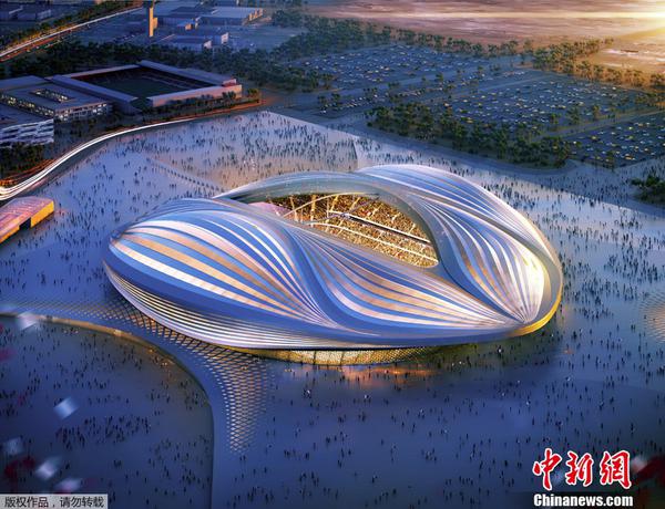 2022卡塔尔世界杯球场效果图。