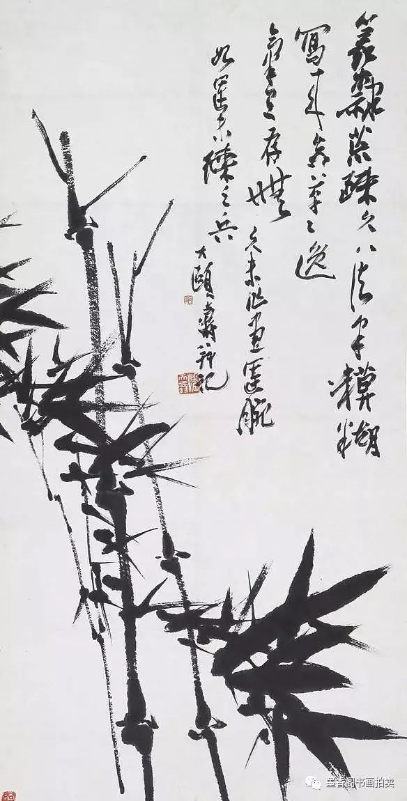 国画竹子题诗图片