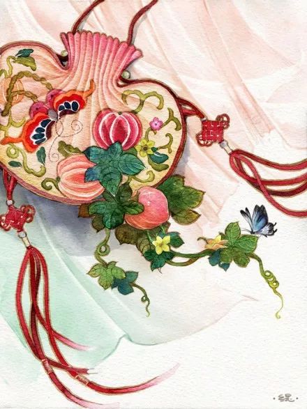 一组中国风插画, 预热下春节的年味