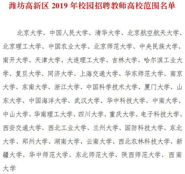 潍坊高新区招聘50名教师,3月11日起网上报名