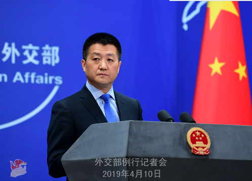 中方:一向反对美台之间开展任何官方交往