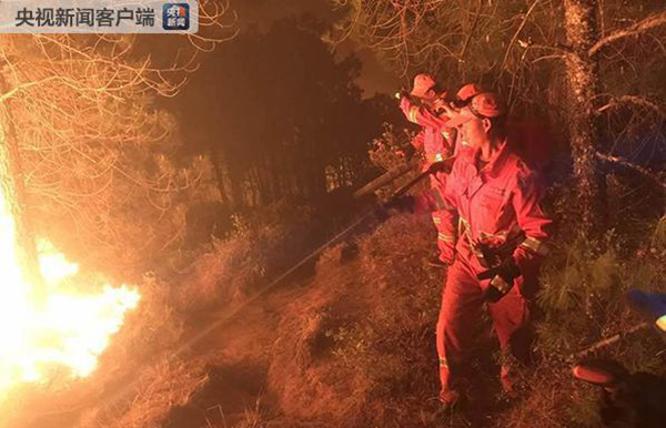 4月12日下午2点左右,云南省大理州鹤庆县辛屯镇发生森林火灾