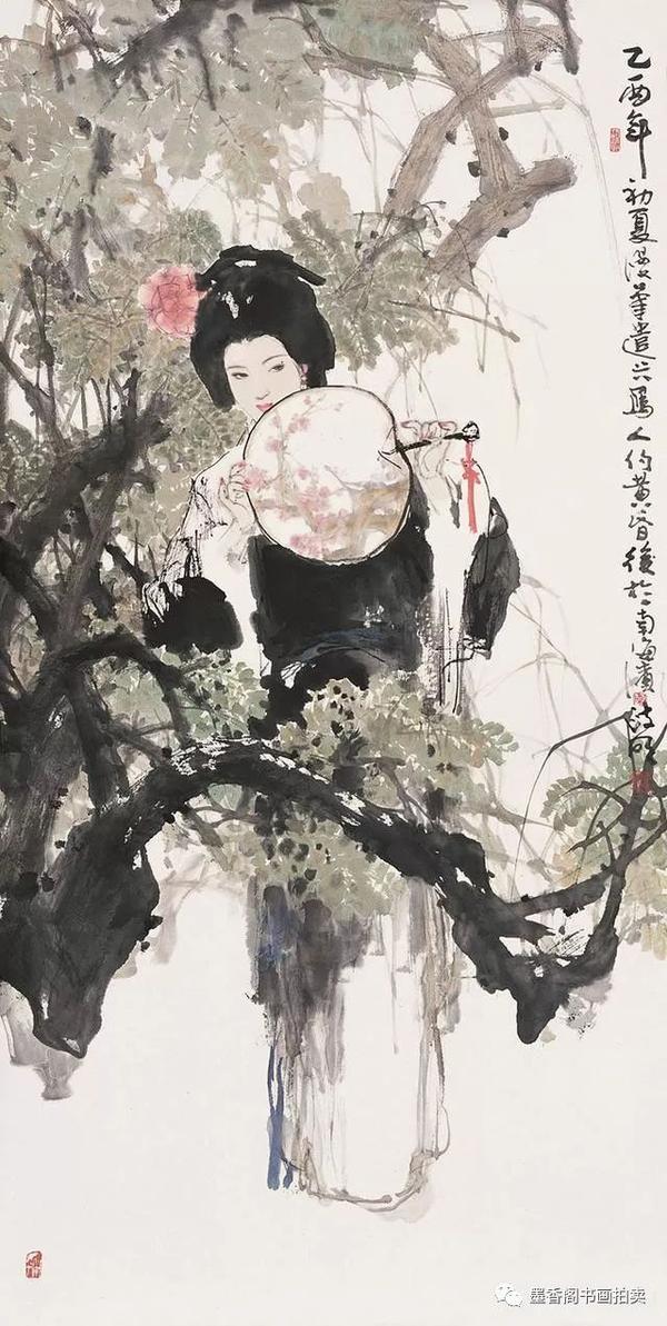 陈政明写意仕女人物