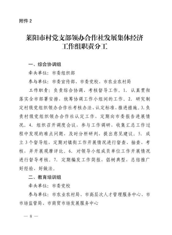 印发党支部领办合作社发展集体经济工作方案