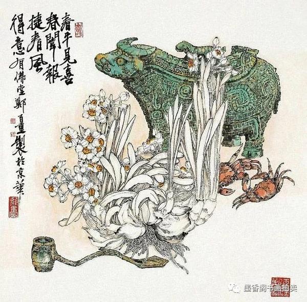 郑百重花鸟画作品欣赏