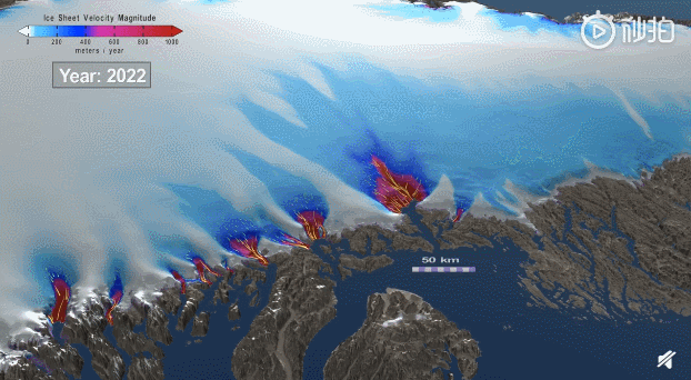 冰川融化动态图图片