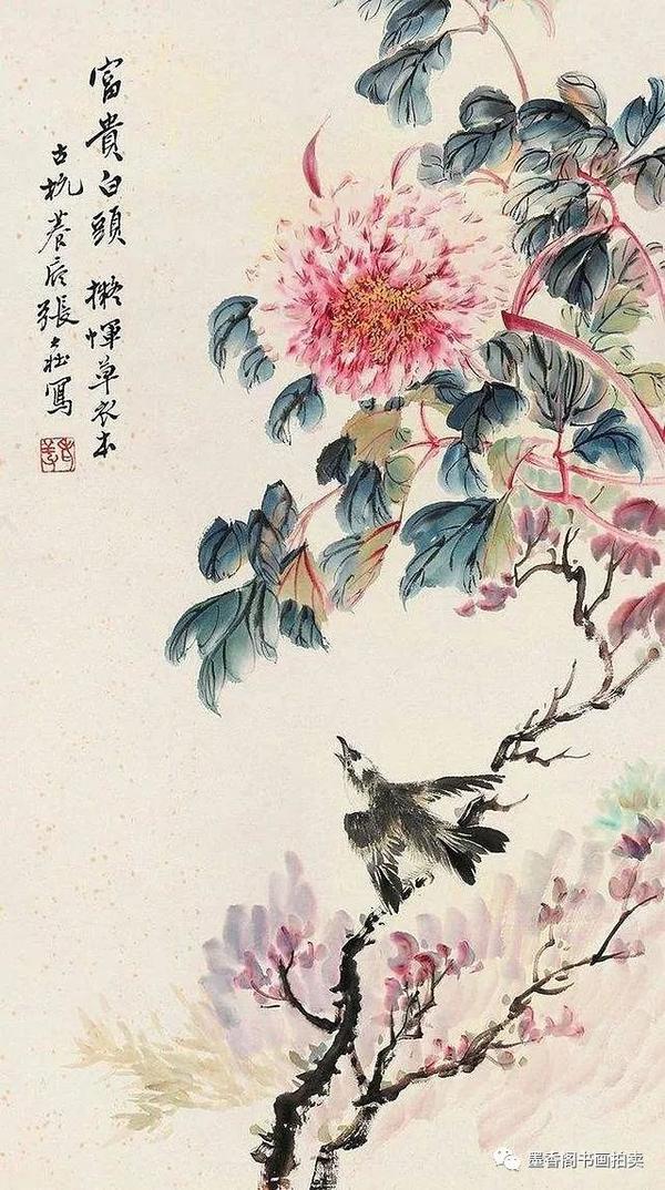 张大壮的牡丹,艳而不俗,笔法放荡不羁自然天成