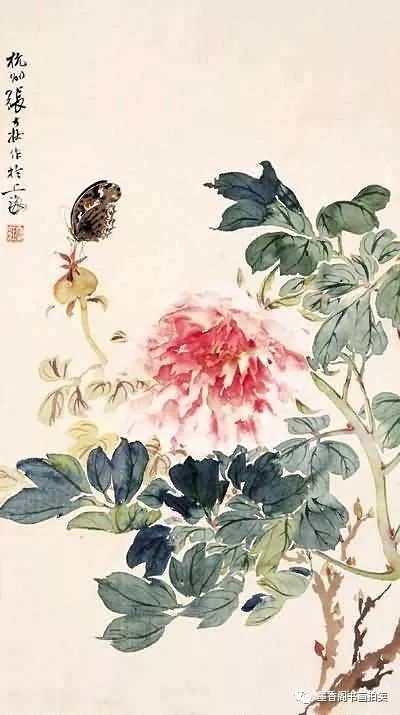 张大壮的牡丹,艳而不俗,笔法放荡不羁自然天成