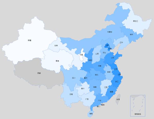 中部地区湖北排名最高,该省份从 2017 年的第 11 位升至 2018年的第九