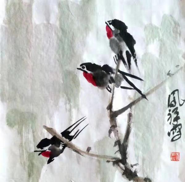 张凤祥,1958年出生于青岛,2008年结业于中国国家画院花鸟画邢少臣工作