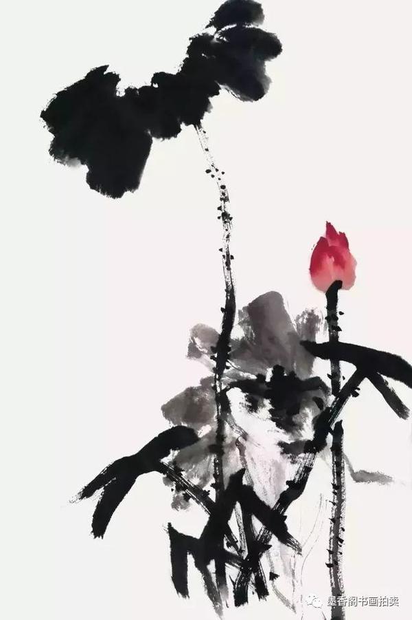 国画教程:写意荷花小品画法示范