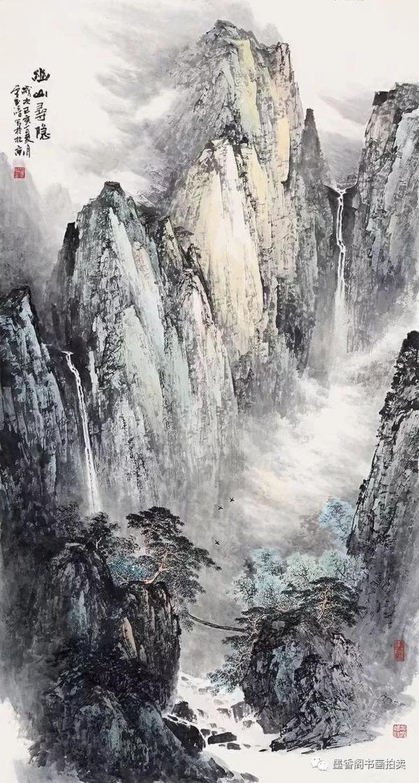 质朴厚重!他的山水画作品有南方山水的灵动,也有北方山水的风情