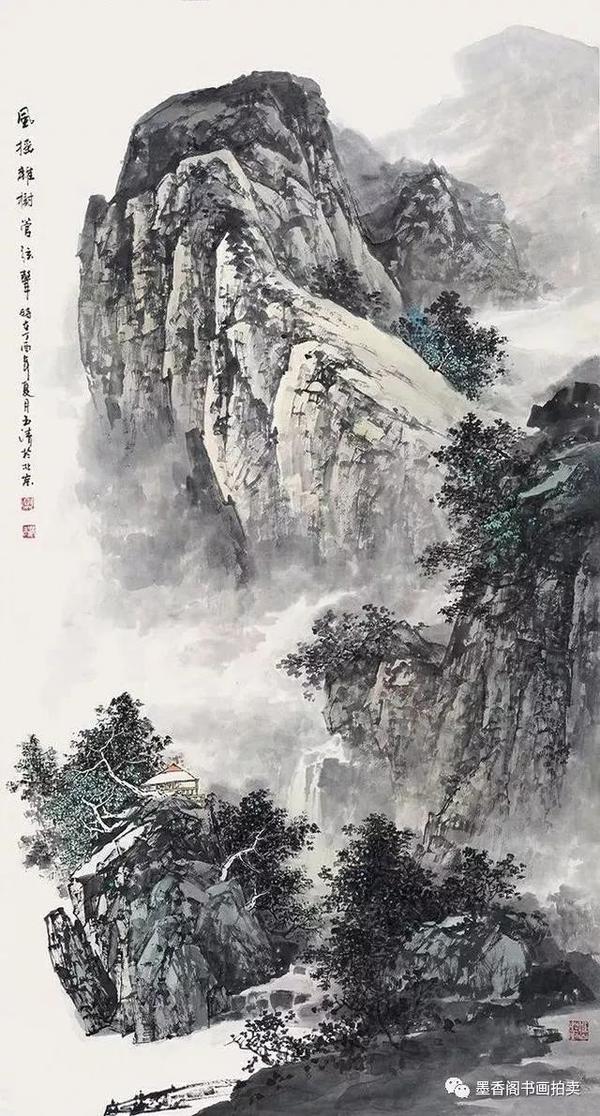 质朴厚重!他的山水画作品有南方山水的灵动,也有北方山水的风情