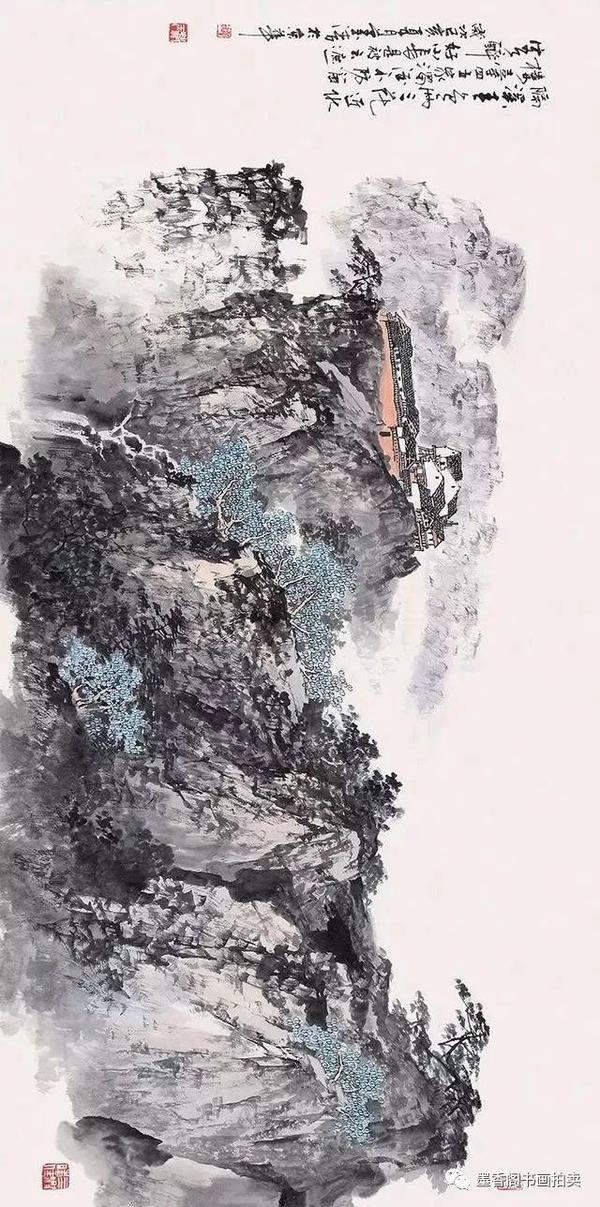 质朴厚重!他的山水画作品有南方山水的灵动,也有北方山水的风情