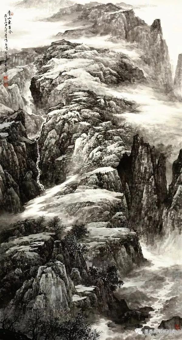 质朴厚重!他的山水画作品有南方山水的灵动,也有北方山水的风情